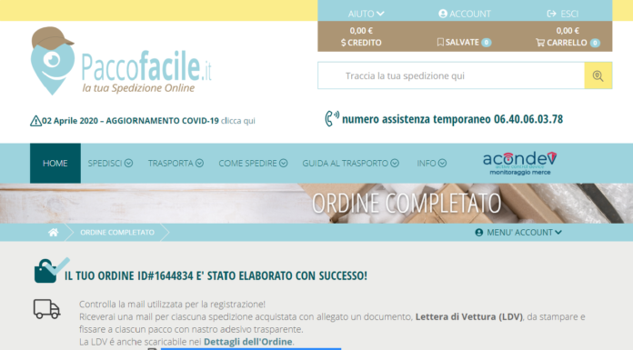 paccofacile.it: la dura prova ai tempi del COVID-19
