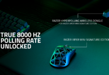 RAZER HyperPolling, wireless a 8000 Hz