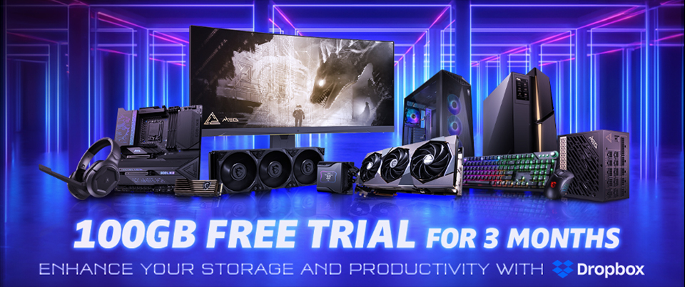 MSI e Dropbox Free Trial