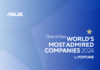 ASUS tra le aziende più ammirate al mondo del 2024