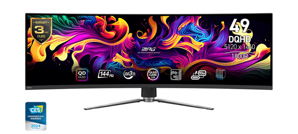 MPG 491CQP QD-OLED. Tra I Migliori Monitor Ultrawide Gaming 2024