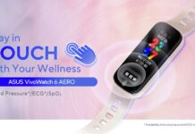 ASUS VivoWatch 6 AERO: touchscreen AMOLED e ASUS Health AI 5.0