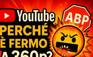 Perché YouTube rimane a 360p anche con connessione veloce (e come risolvere)