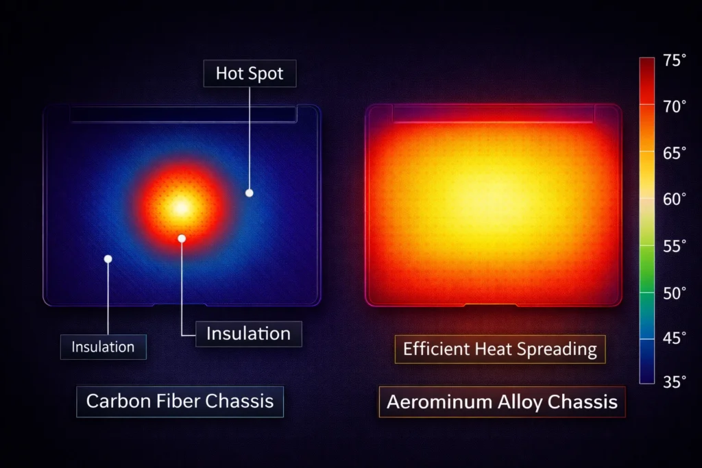 Test di dissipazione termica tra leghe aeronautiche e compositi - Studio su Cos’è l’Aerominum e l'efficienza energetica per Il Web Indipendente.